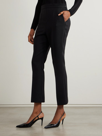 Max Mara Cropped wool-blend crepe slim-leg pants