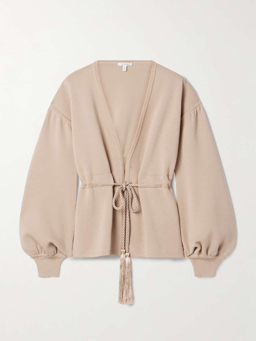 Max Mara Tiberio Belted Wool Cardigan - Women's Clothing