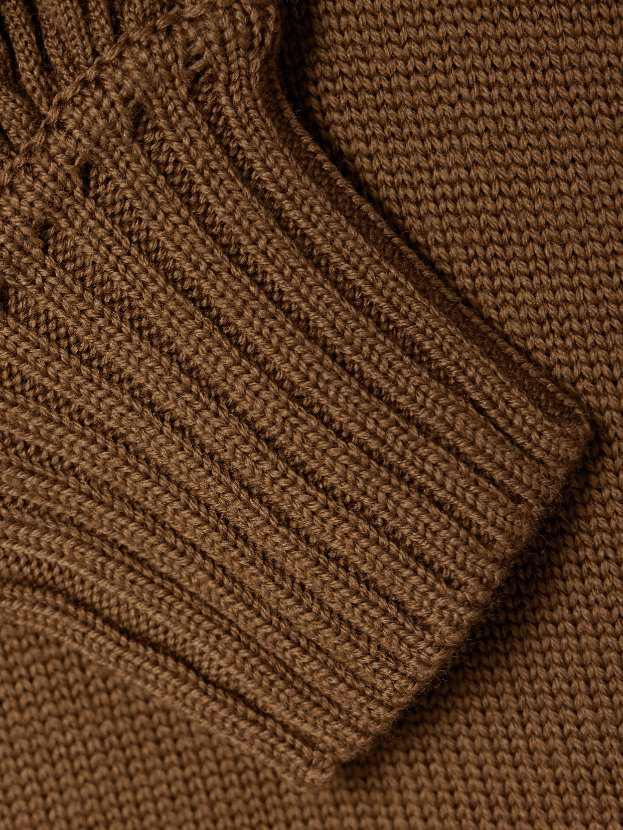 Max Mara Wool Turtleneck Sweater In Brown