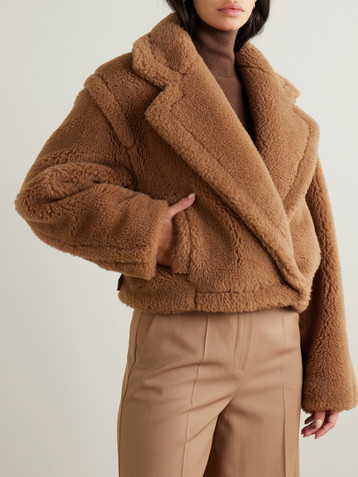 Max Mara Oggeri Teddy camel hair and silk-blend jacket