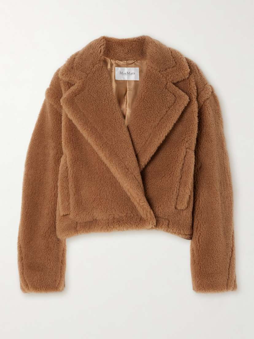 Max Mara Oggeri Teddy Camel Hair And Silk-blend Jacket