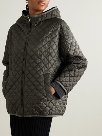Max Mara The Cube Leo hooded quilted shell coat