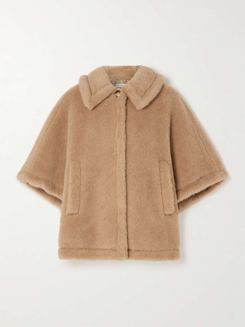 Max Mara Tenebre Oversized Alpaca, Cashmere And Silk-blend Cape