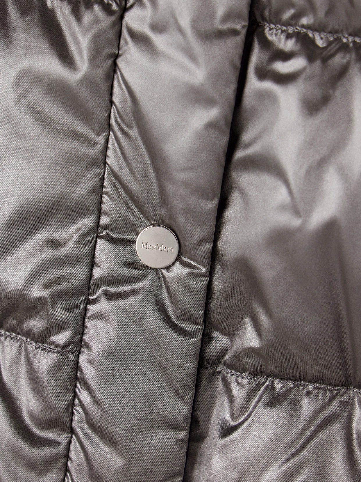 Max Mara Nico Reversible Hooded Padded Quilted Shell Down Coat In Gray