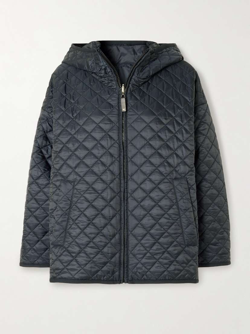 Max Mara The Cube Leo Hooded Quilted Shell Coat