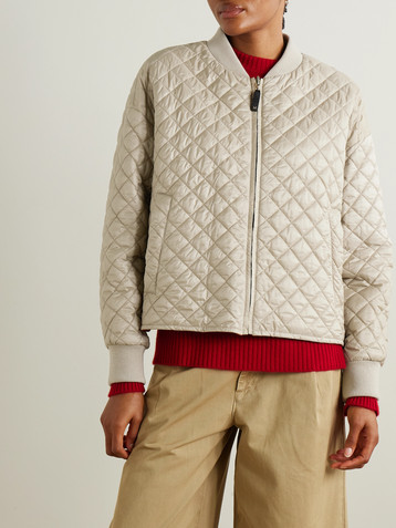 Max Mara Licia quilted shell bomber jacket