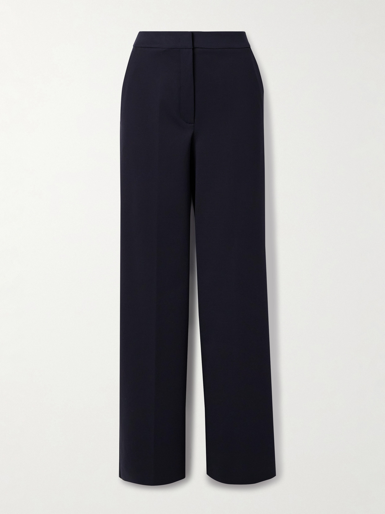 Max Mara Orche Cotton-blend Wide-leg Pants In Blue