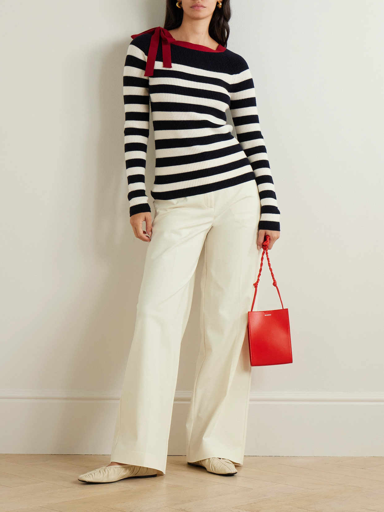 Max Mara Sequoia Linen Wide Pants In White