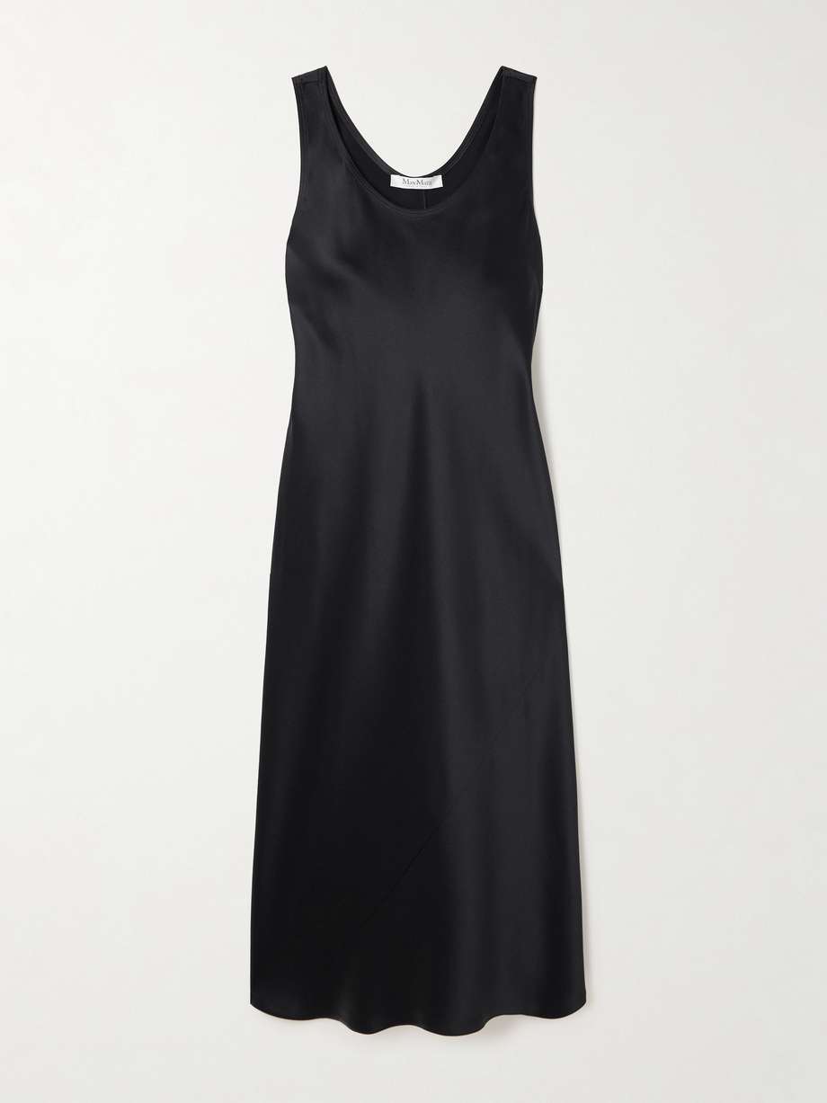 banjo silk-satin midi dress