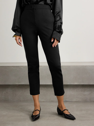 Max Mara Orlanda cropped stretch-ponte slim-leg pants