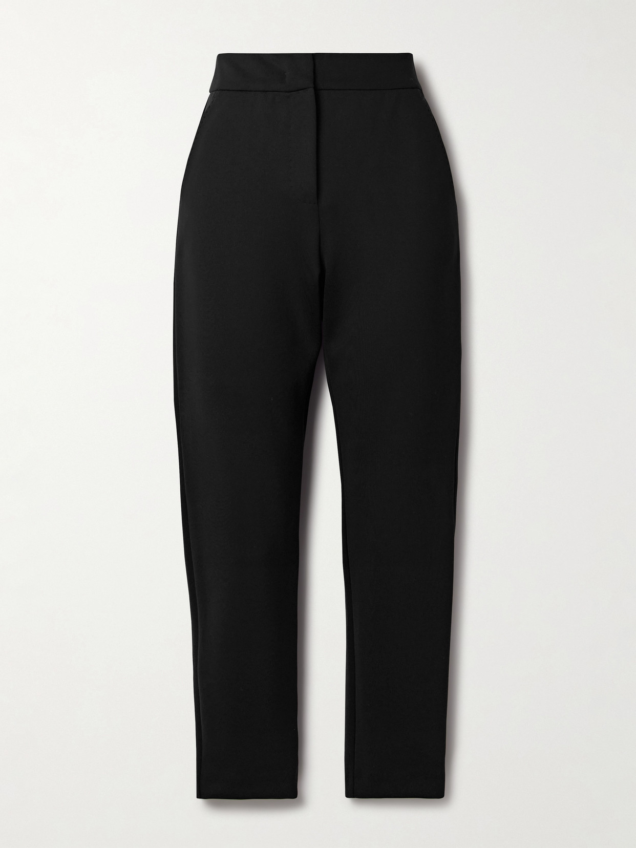 Max Mara Orlanda Cropped Stretch-ponte Slim-leg Pants In Black