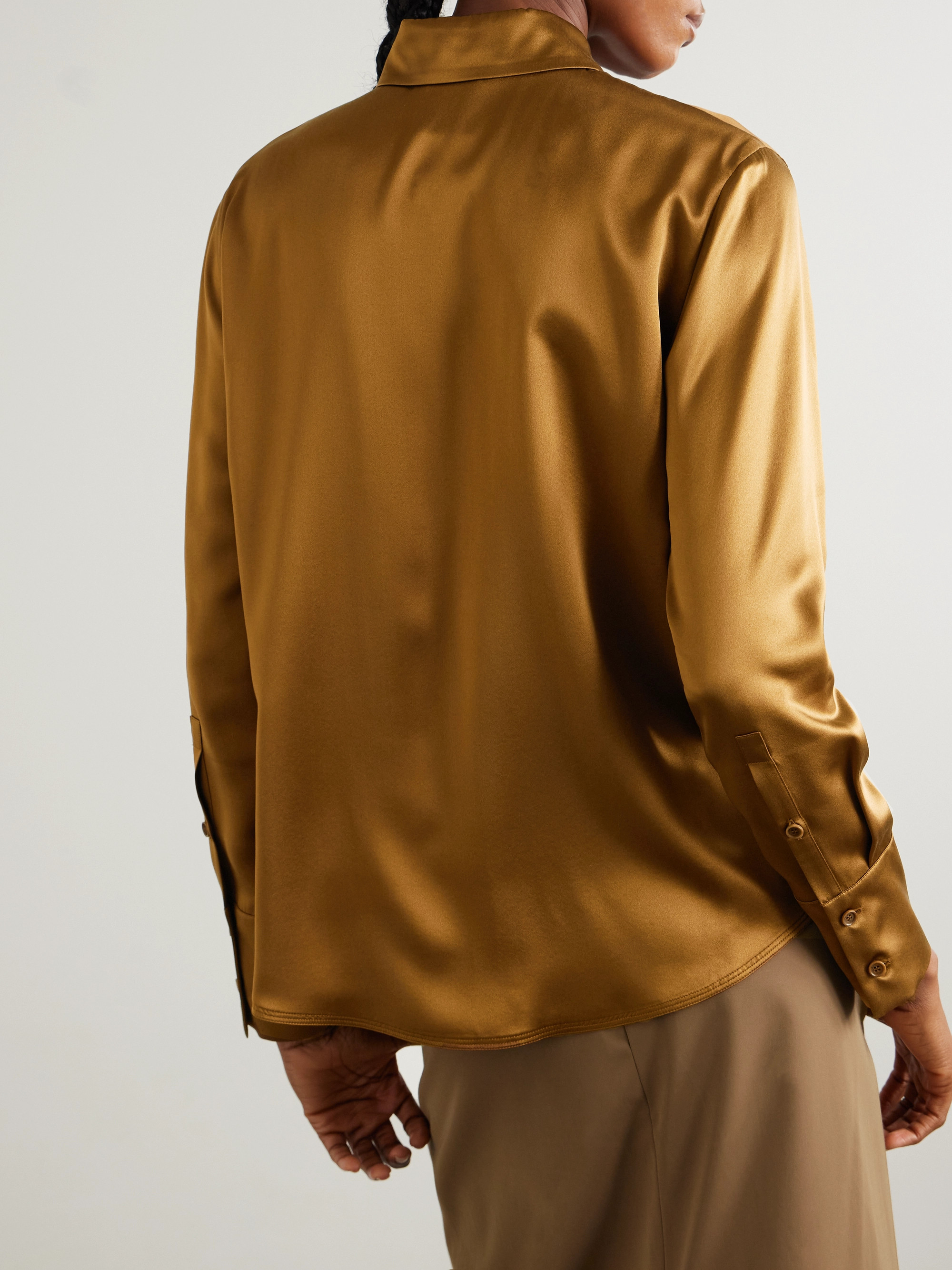 Max Mara Mazurca silk-satin shirt