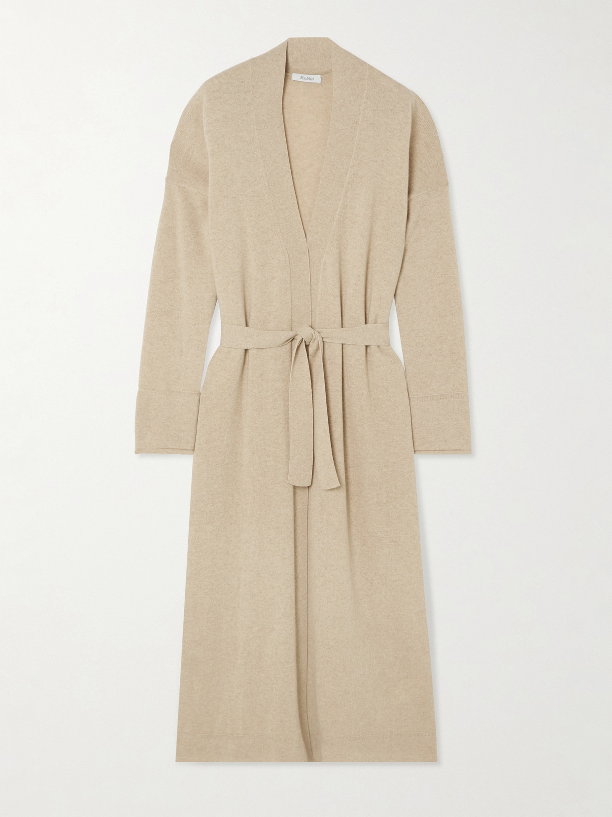 Max Mara Asbuurg Belted Cashmere Cardigan In Neutrals