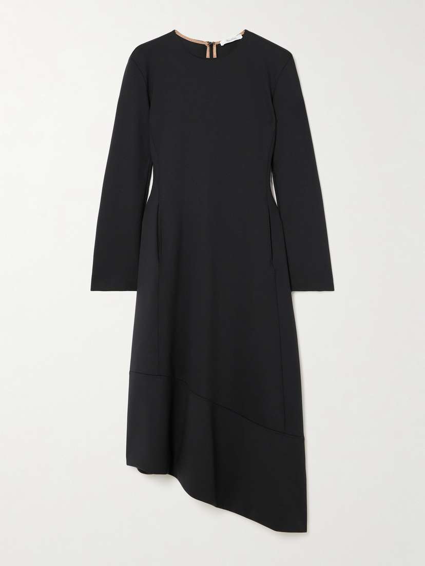 Max Mara — Asymmetric satin midi dress