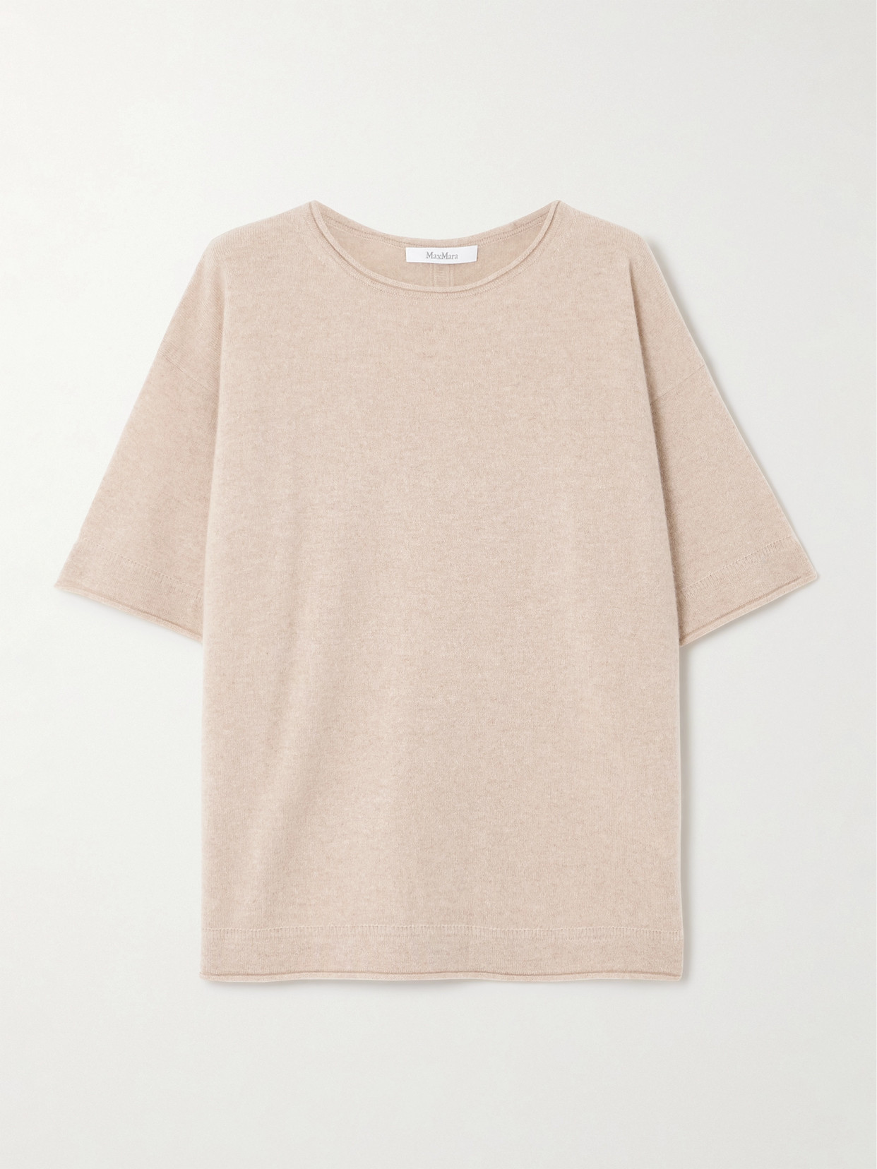 Max Mara Cashmere T-shirt In Neutrals