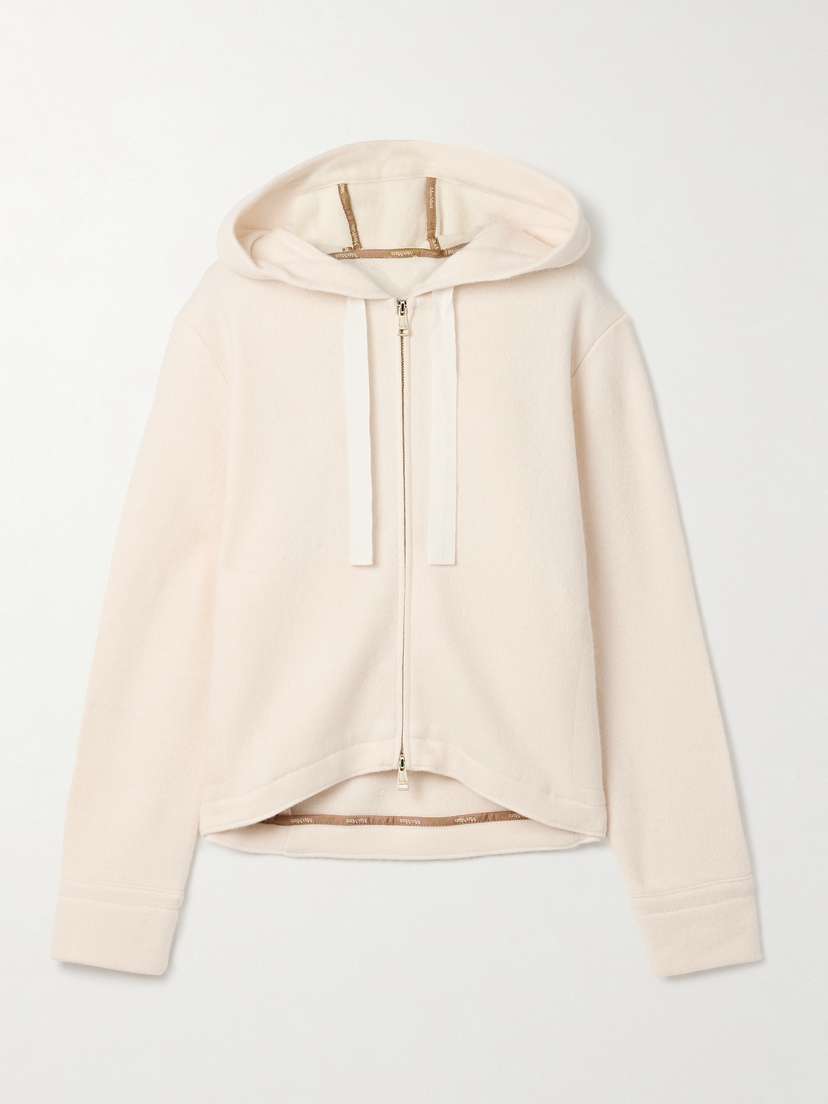 Max Mara Abilita Wool And Cashmere-blend Hoodie