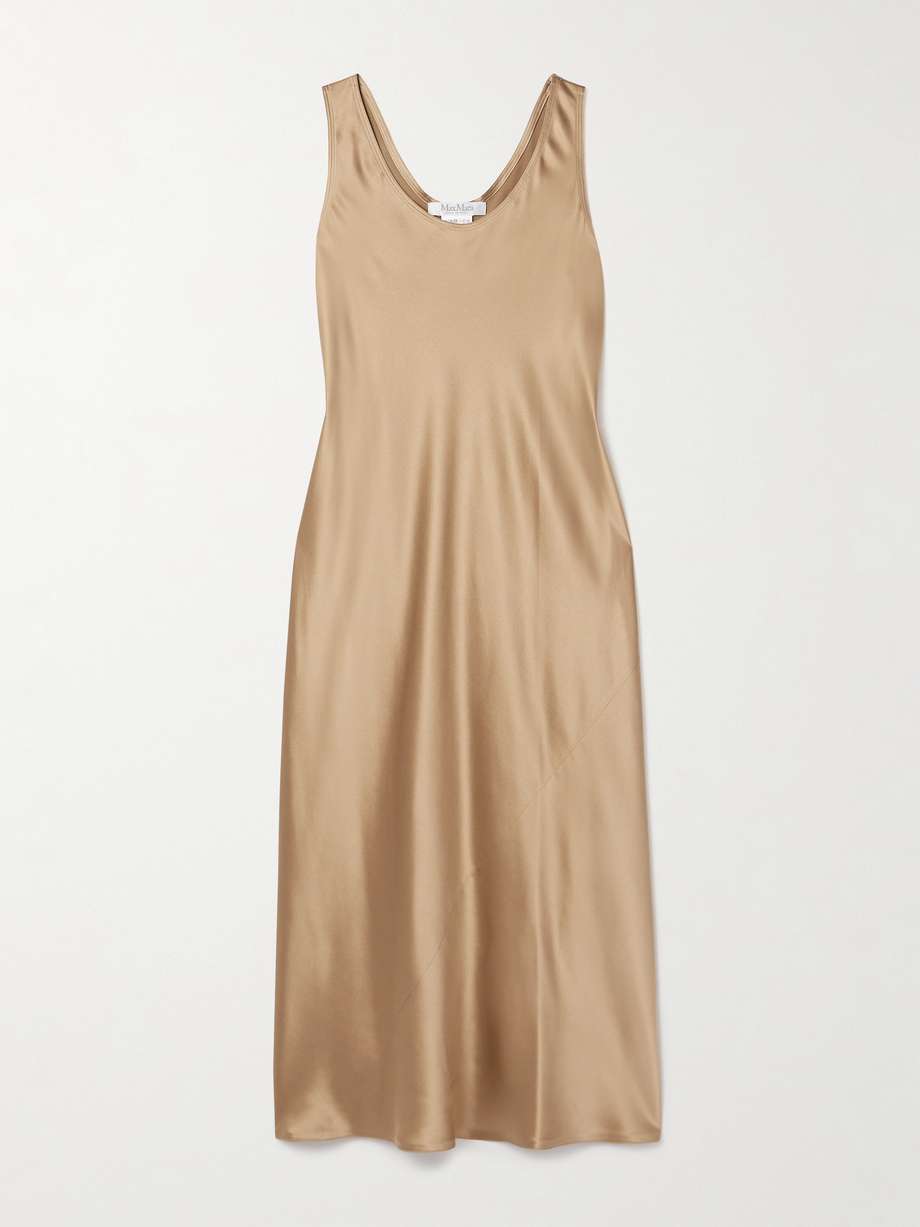 banjo silk-satin midi dress