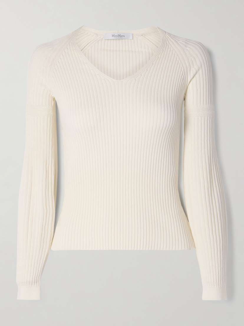 Max Mara Gioiosa Ribbed Cotton Sweater