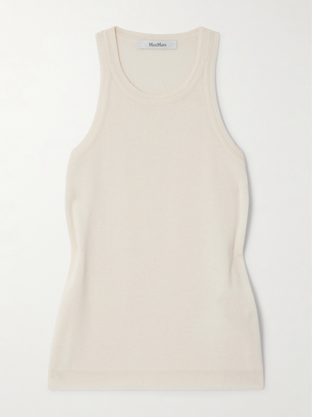 Max Mara Arnes Cotton Tank In Ivory