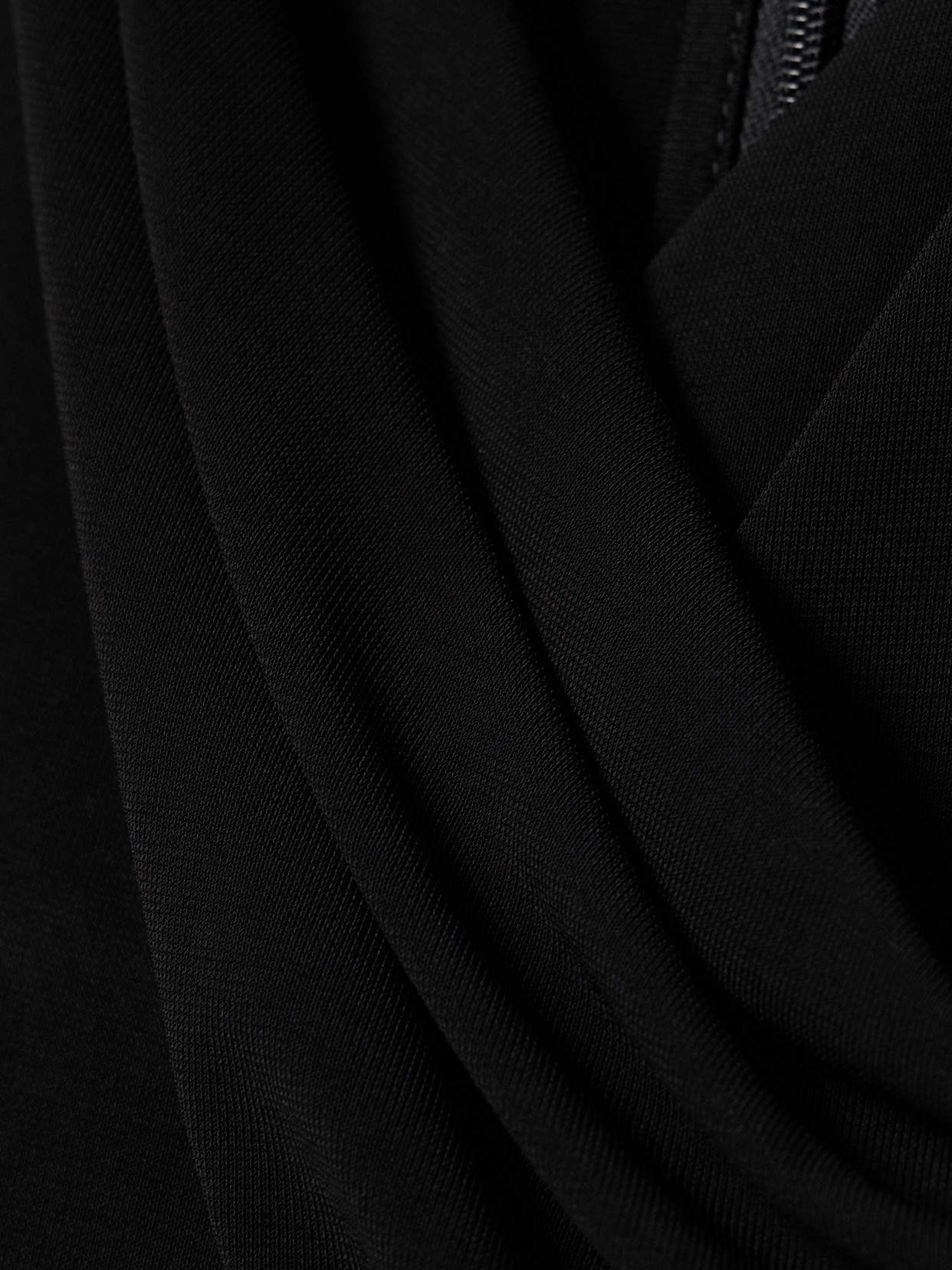 Max Mara Kaiser Belted Stretch-jersey And Cotton-poplin Midi Dress In Black