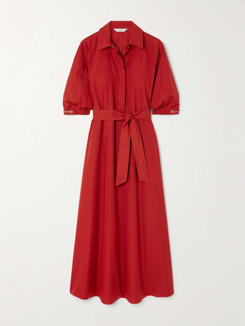 Max Mara Hoyo Cotton-poplin Midi Shirt Dress
