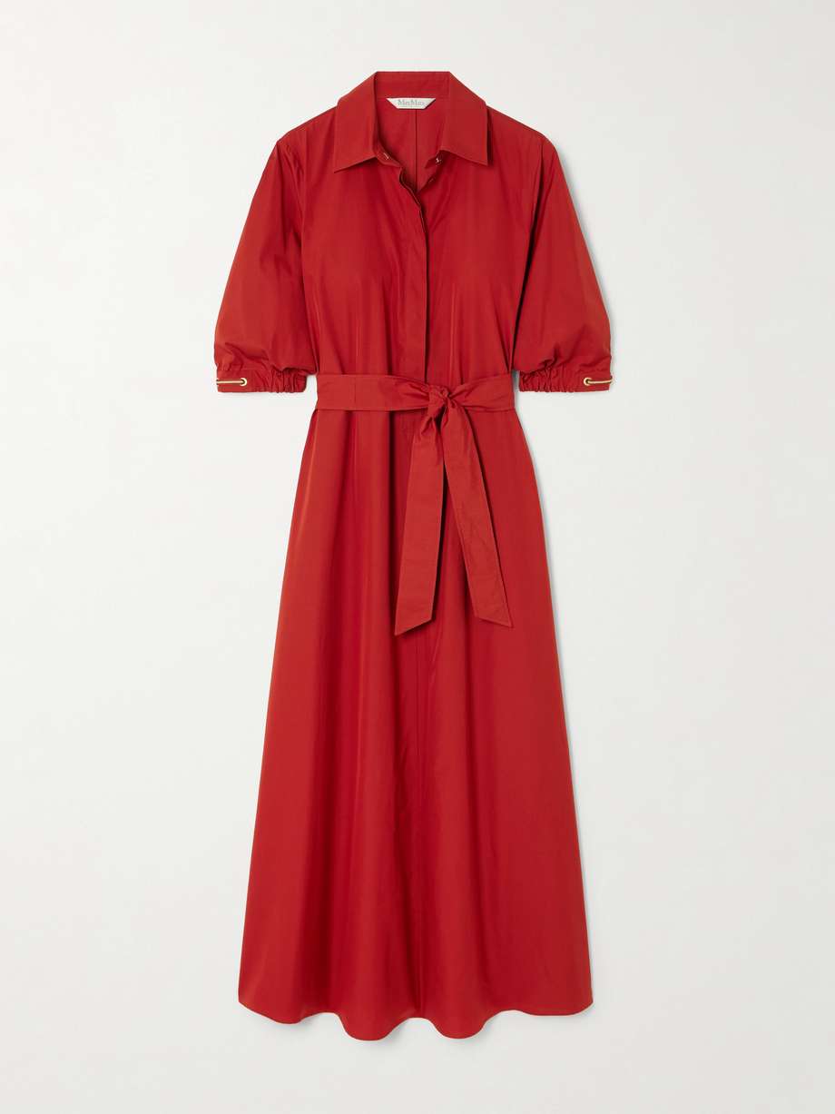 hoyo cotton-poplin midi shirt dress