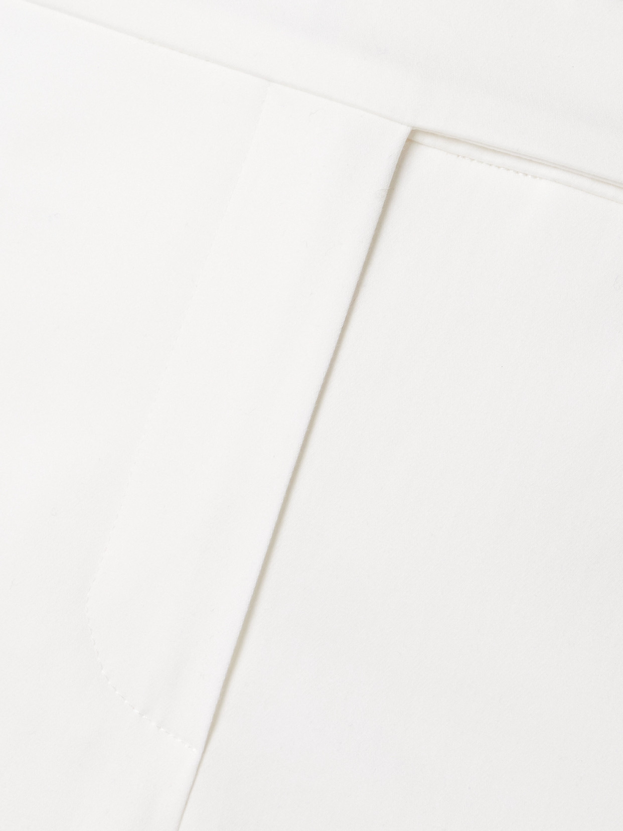 Max Mara Okra Cotton-blend Flared Pants In White