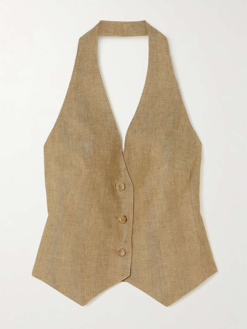 Max Mara — Sauro linen vest