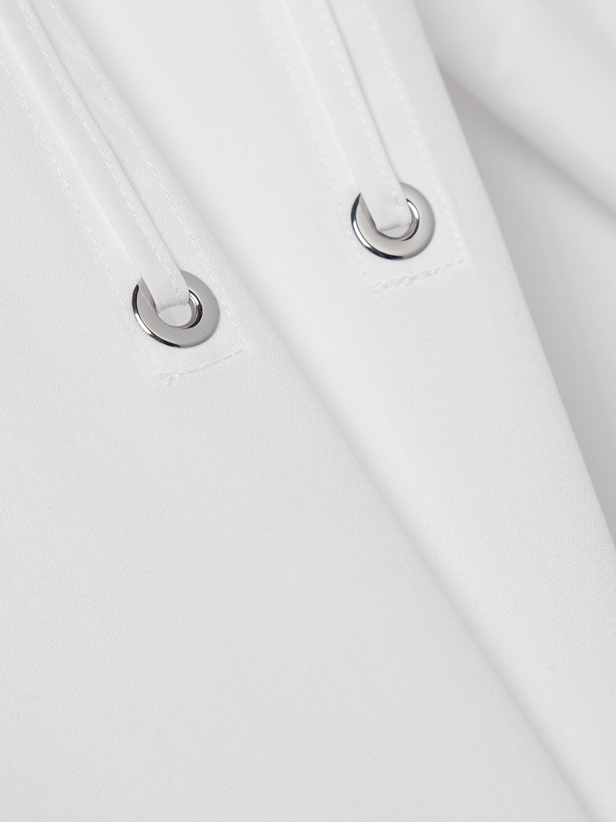 Max Mara Juglas Belted Embellished Cotton-poplin Shirt In White