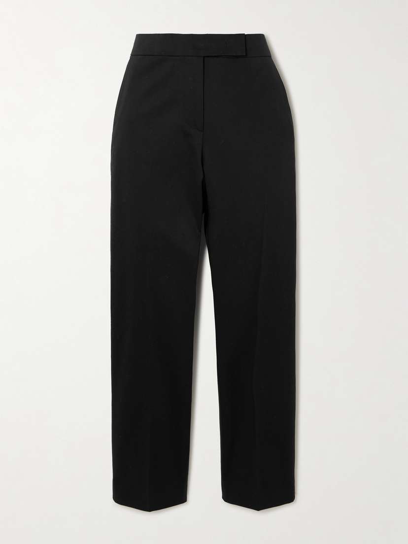Max Mara Okra Cotton-blend Flared Pants