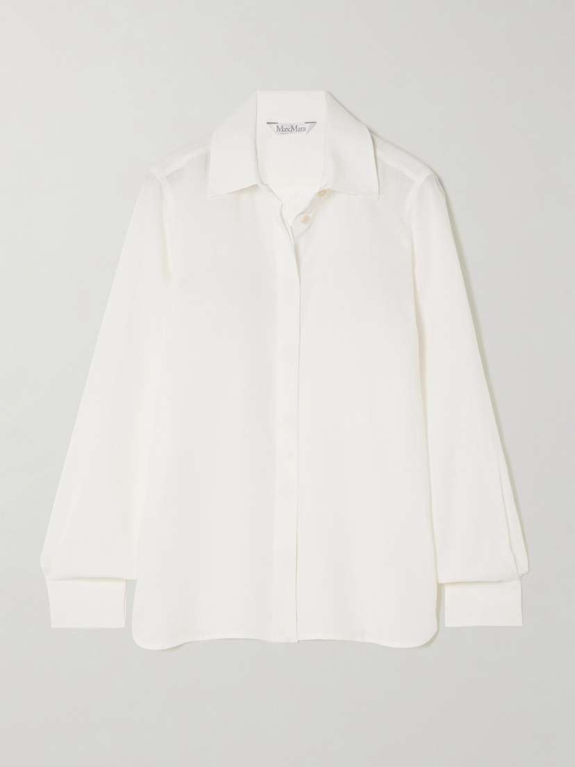 Max Mara Abisso Logo-embroidered Linen Shirt