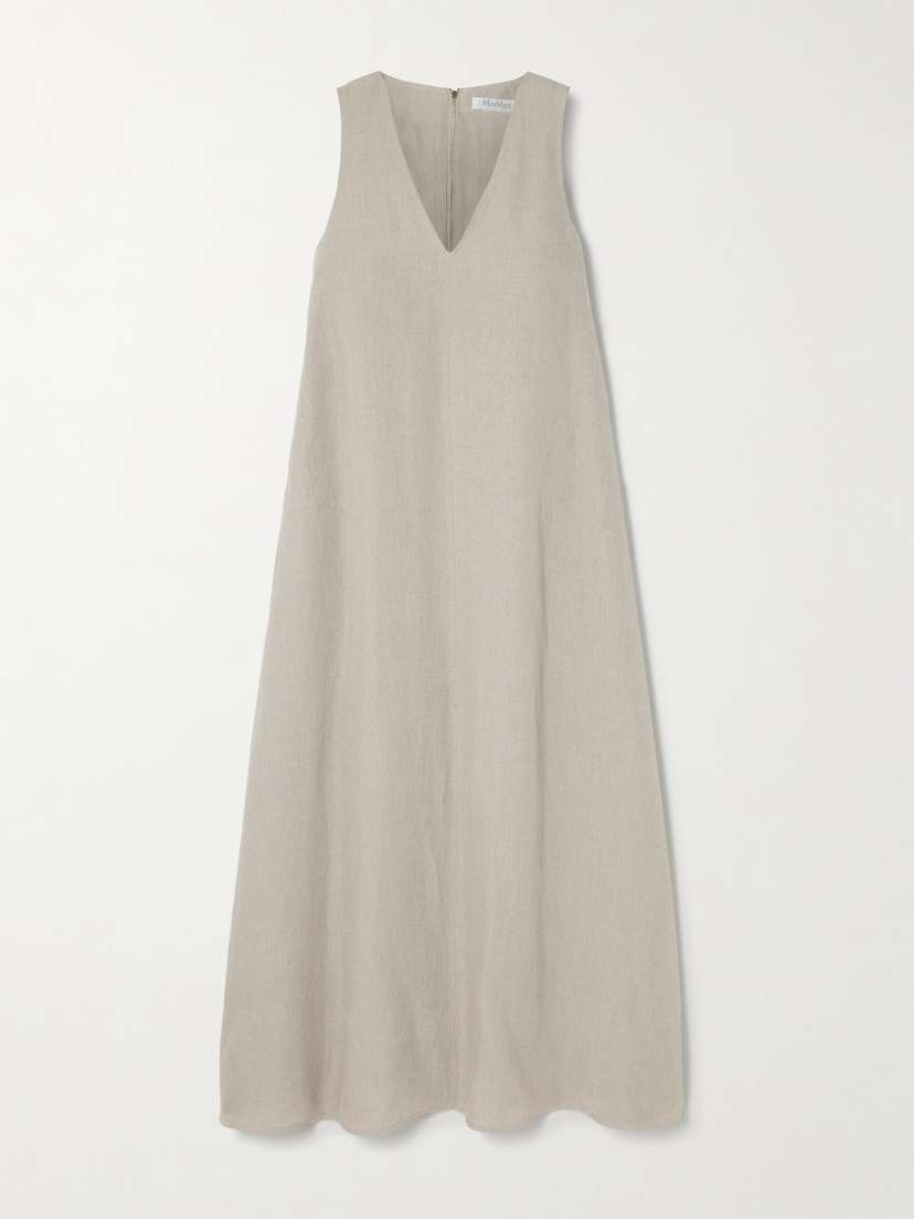 Max Mara Simeone Linen Maxi Dress