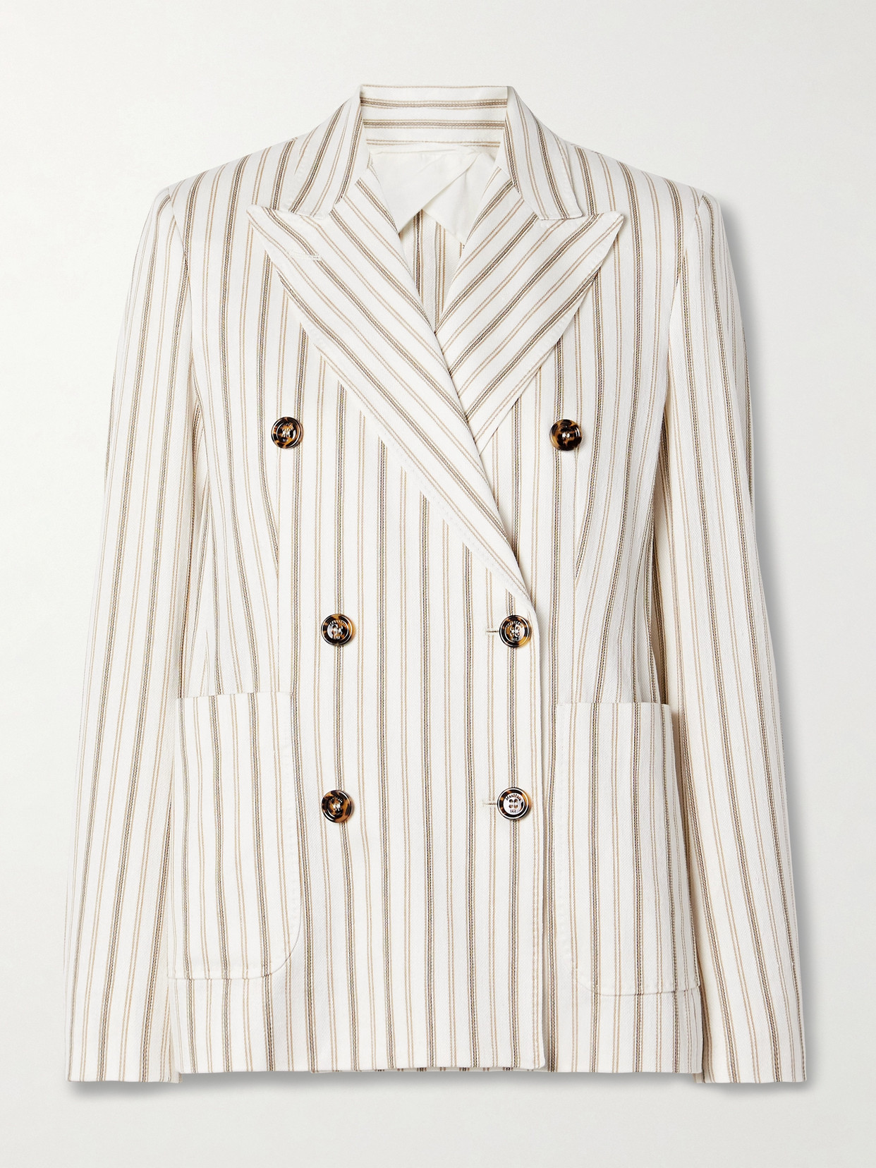 Max Mara Pensile Cotton And Linen Blazer In Neutrals
