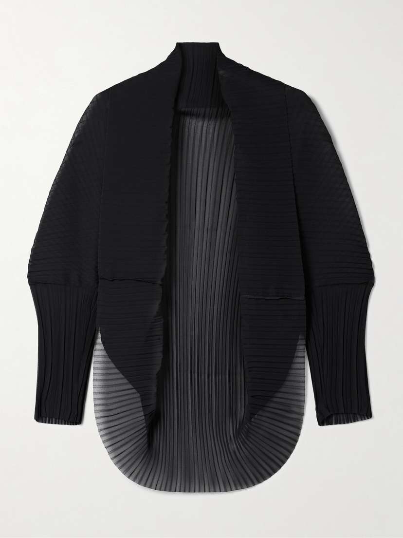 Max Mara Vesuvio Plissé-chiffon Cape