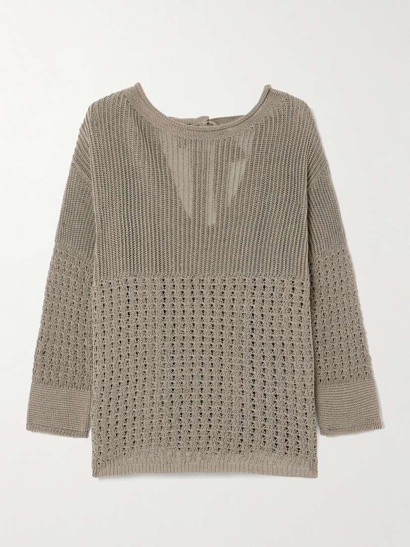 Max Mara Paggi Crocheted Cotton-blend Sweater