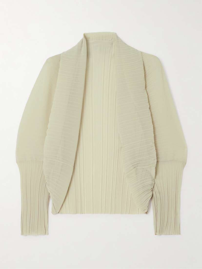 Max Mara Vesuvio Plissé-chiffon Cape