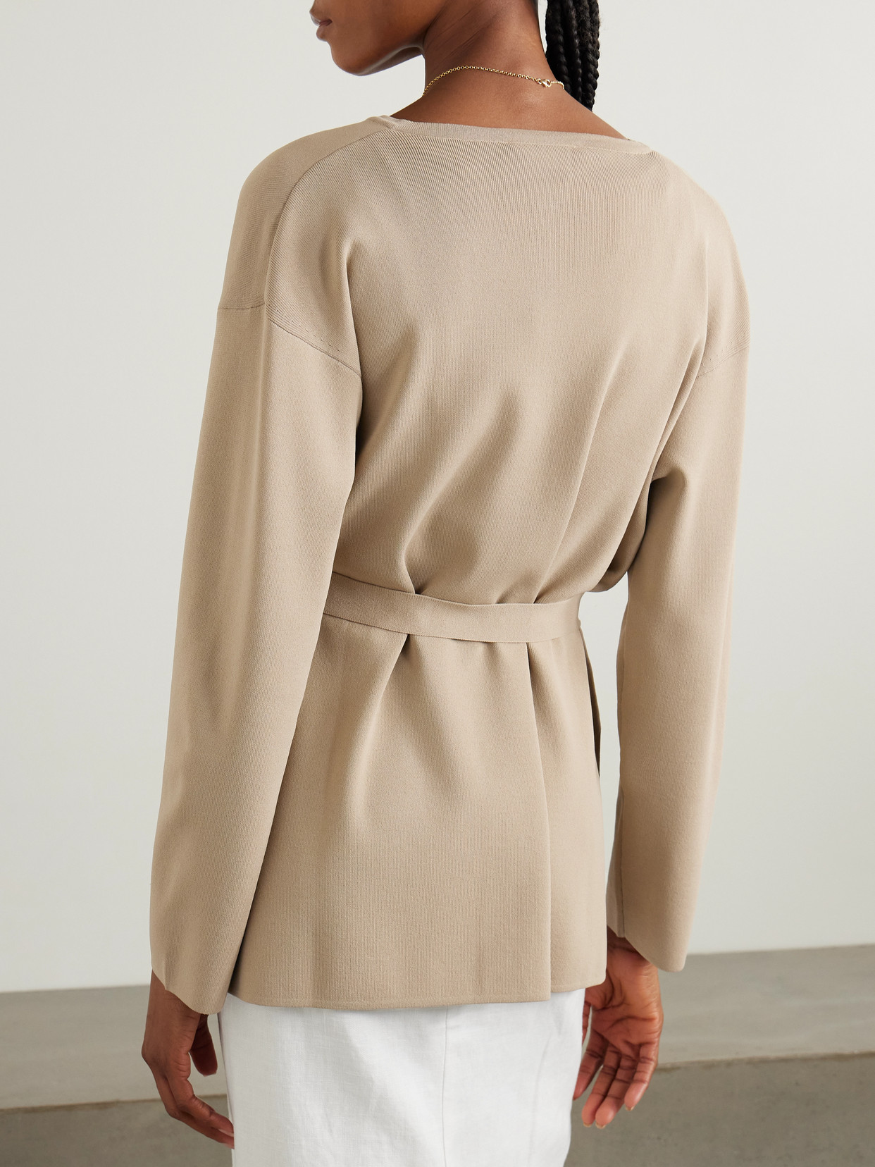 MAX MARA GERALD BELTED KNITTED CARDIGAN