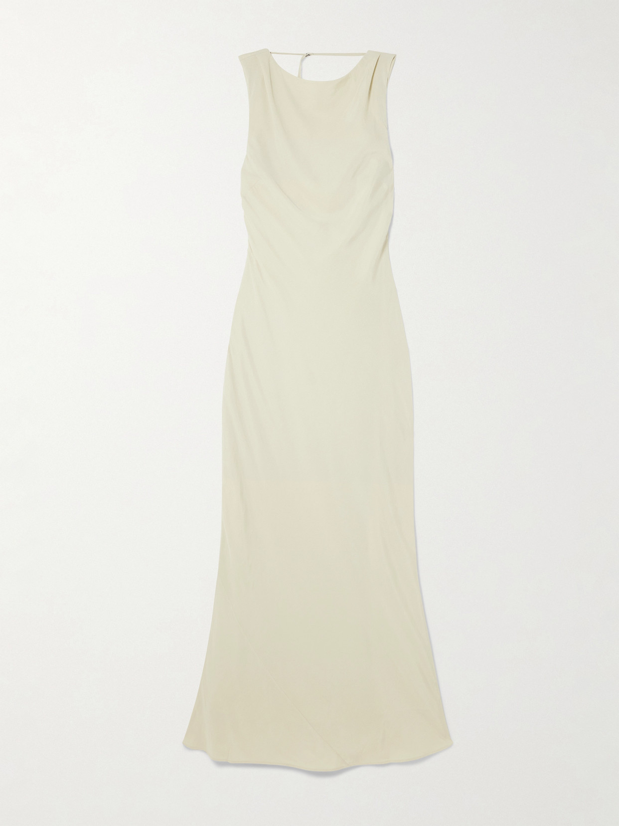 St Agni Draped Lenzing™ Lyocell And Ecovero™-blend Maxi Dress In Cream