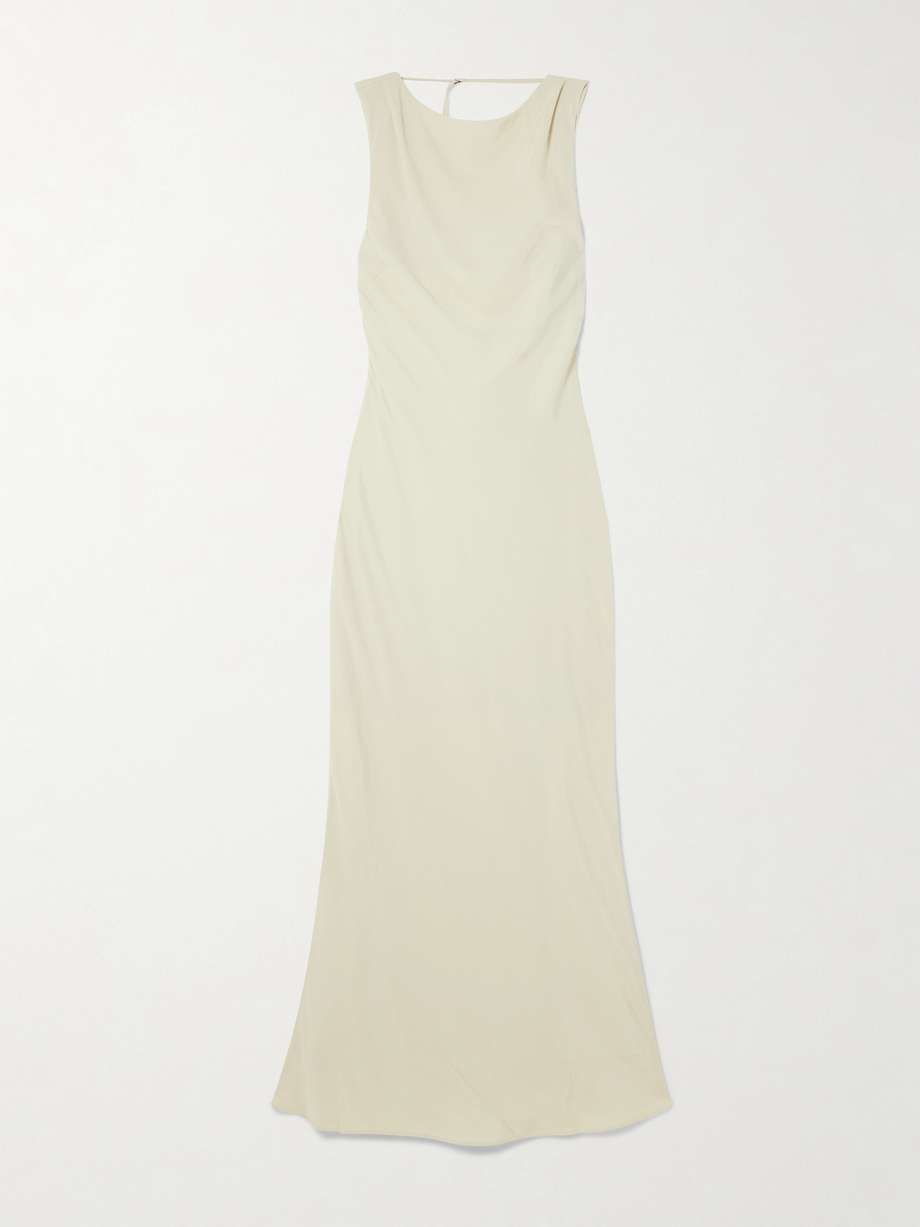 draped lenzing™ lyocell and ecovero™-blend maxi dress