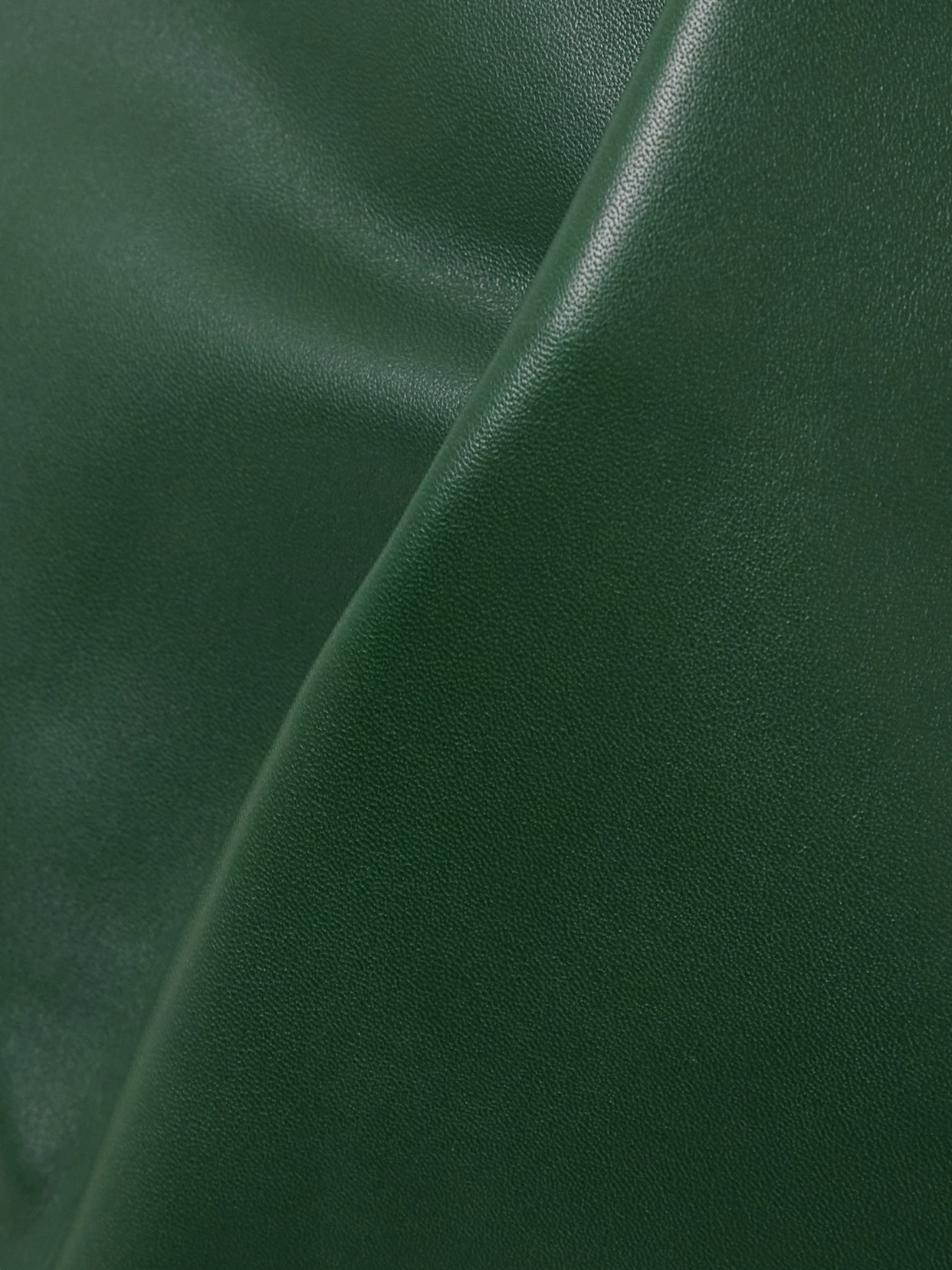 St Agni Leather Column Midi Skirt In Green
