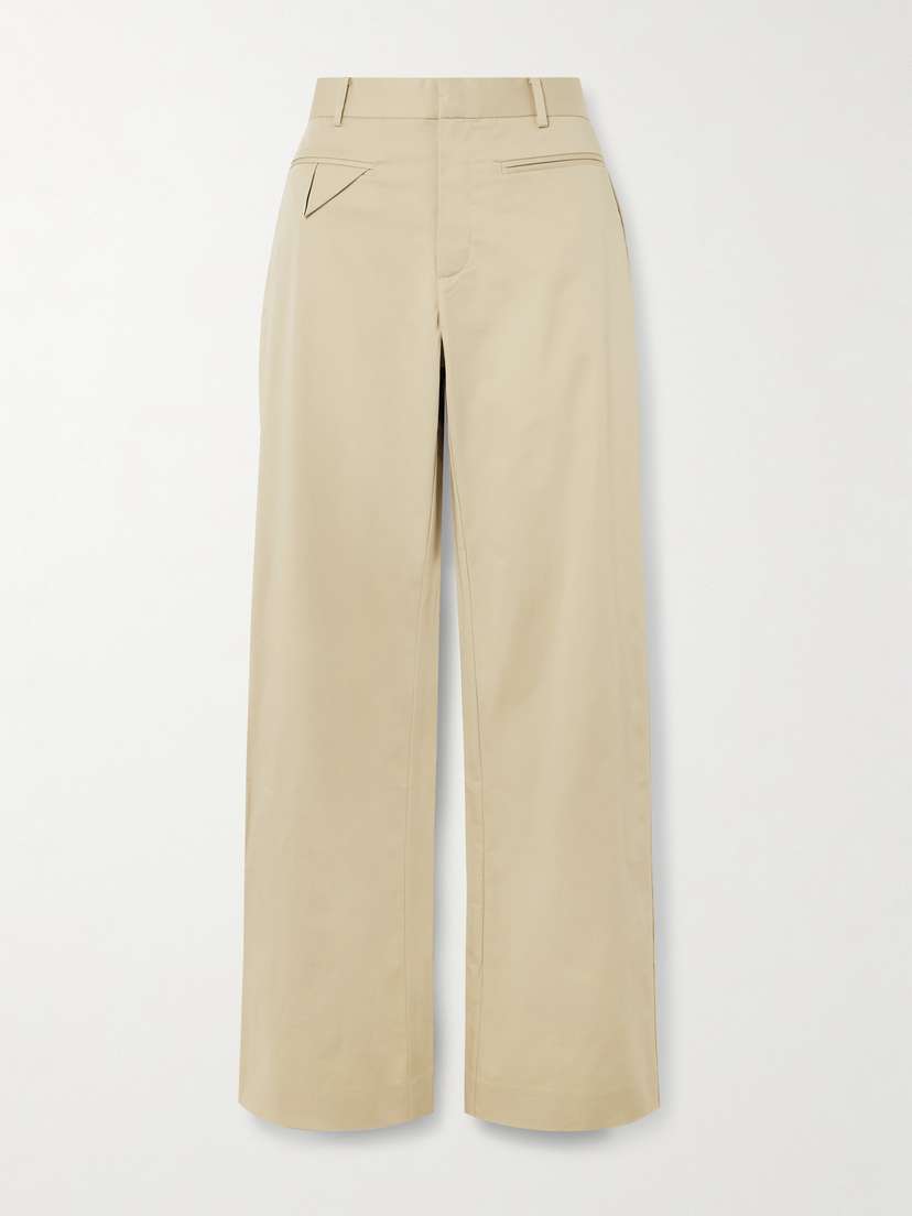 St. Agni Origami Organic Cotton-blend Wide-leg Pants