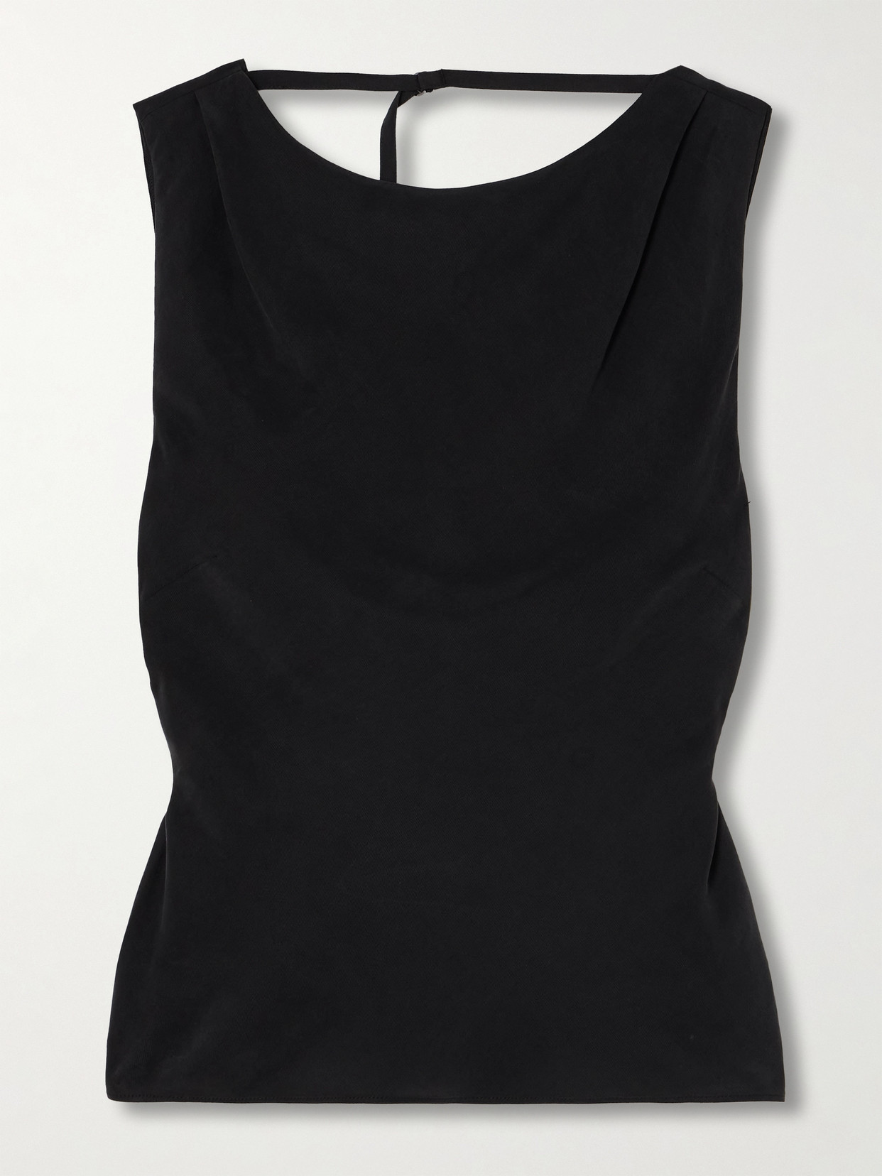 ST. AGNI - Draped Lenzing ™ Lyocell And Lenzing ™ Ecovero™-blend Top - Black