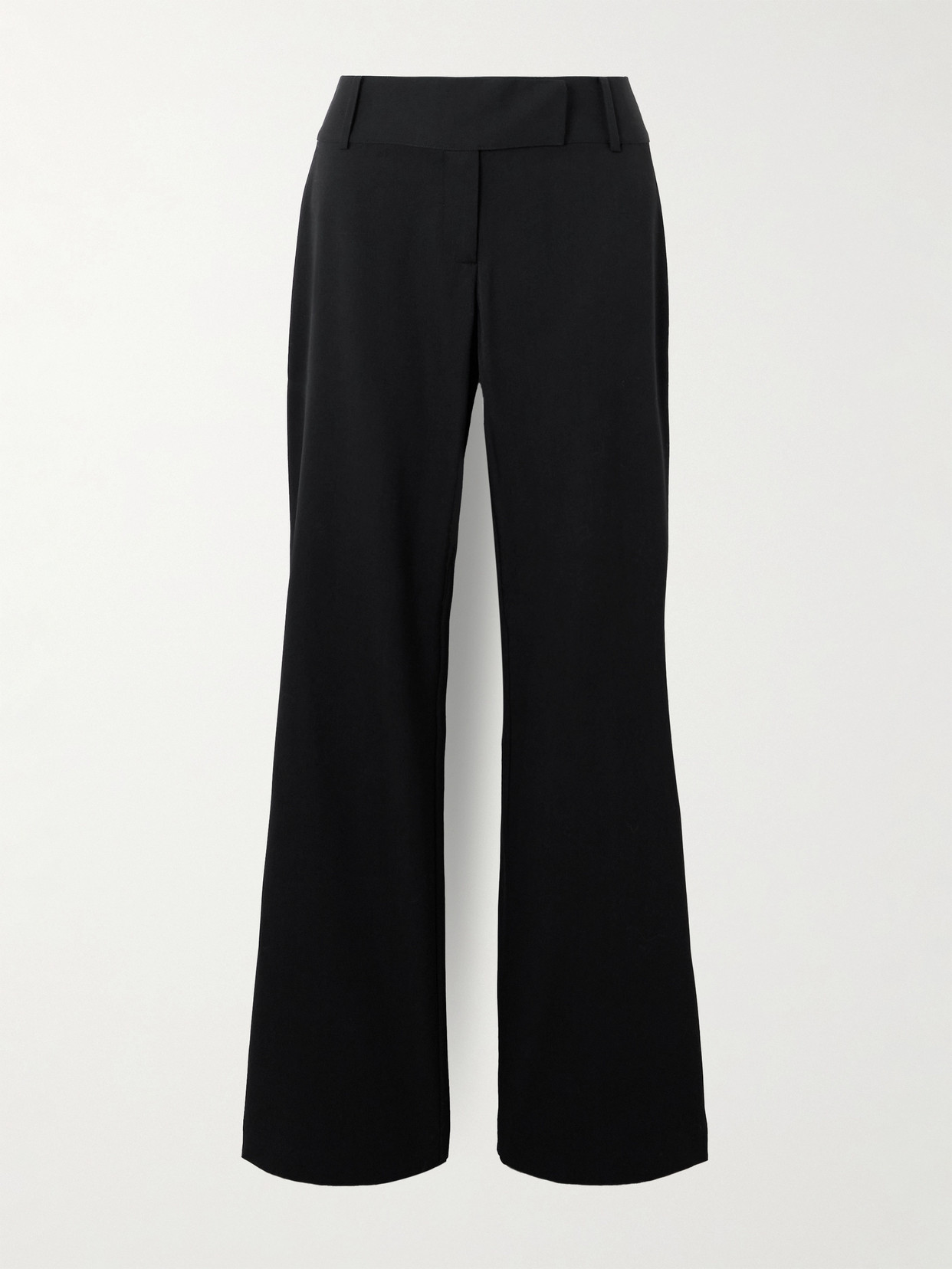 St Agni 90s Relaxed Wool-blend Straight-leg Pants In Black
