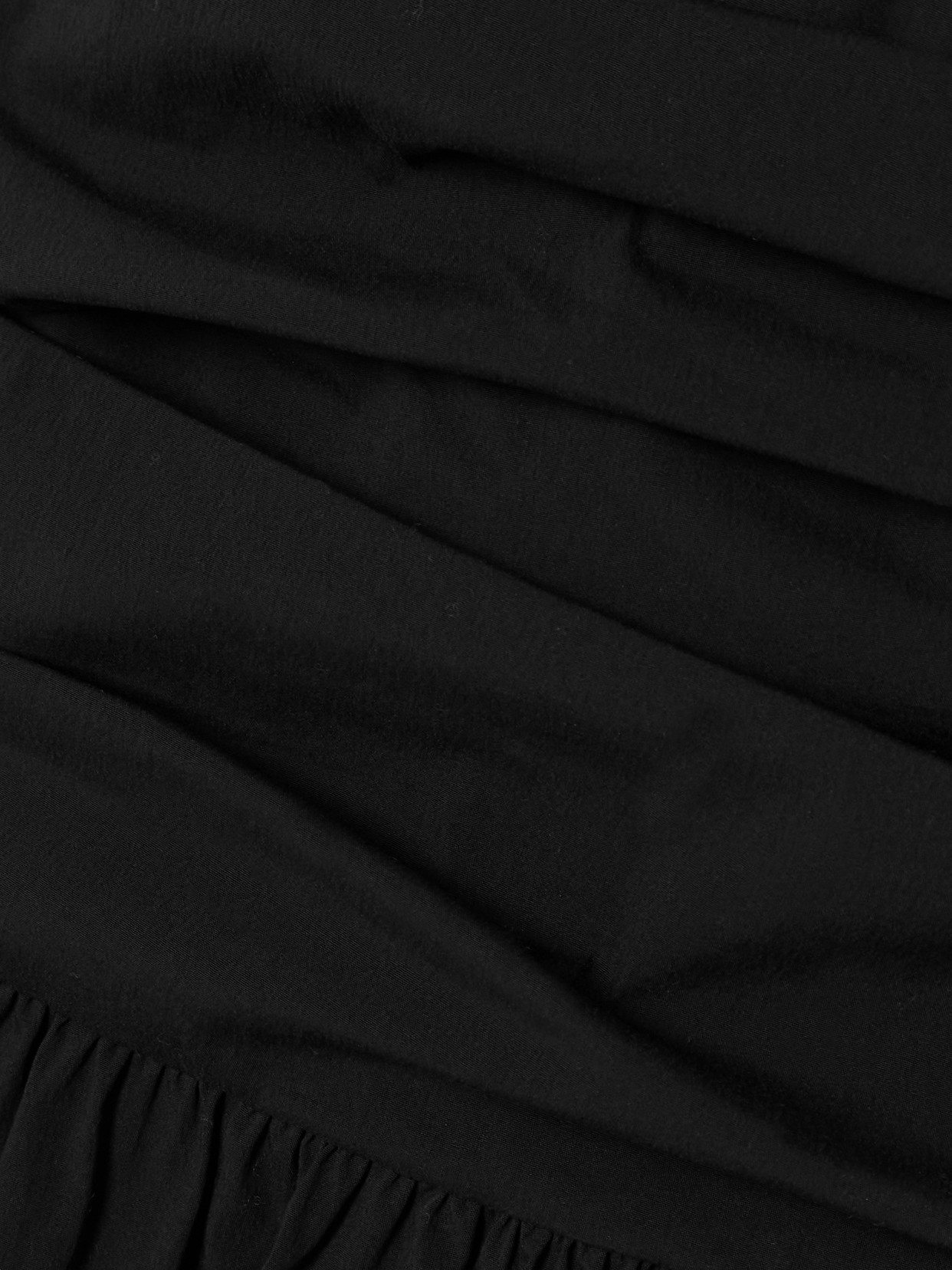 St Agni Black Gathered Strapless Tie Back Maxi Dress