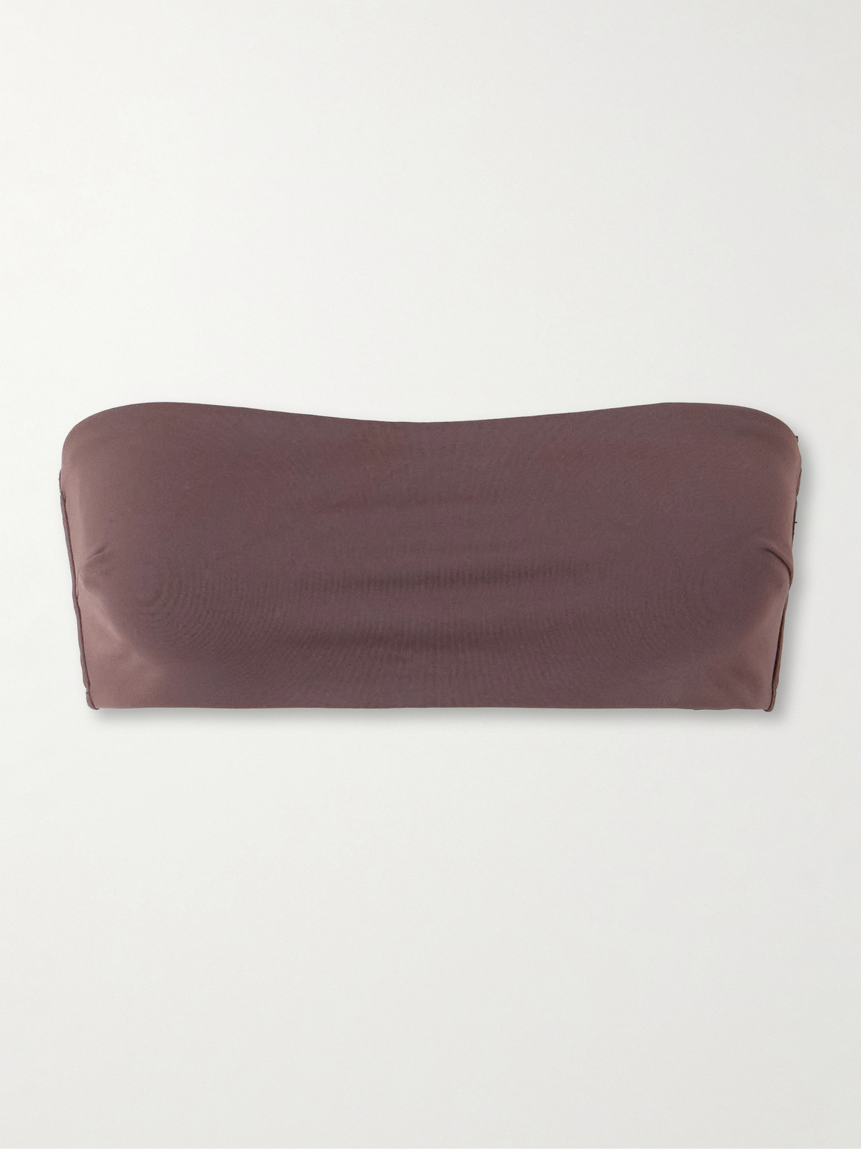 St Agni Recycled Bandeau Bikini Top In Brown