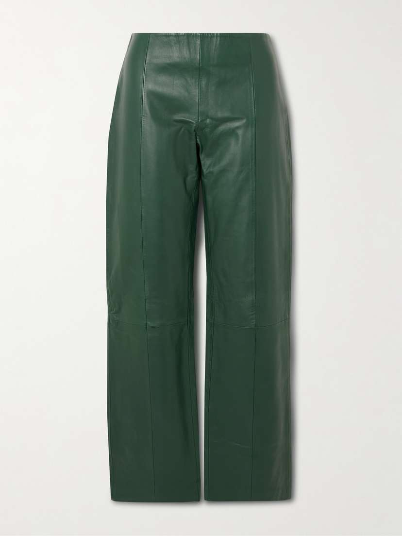 St. Agni Leather Straight-leg Pants