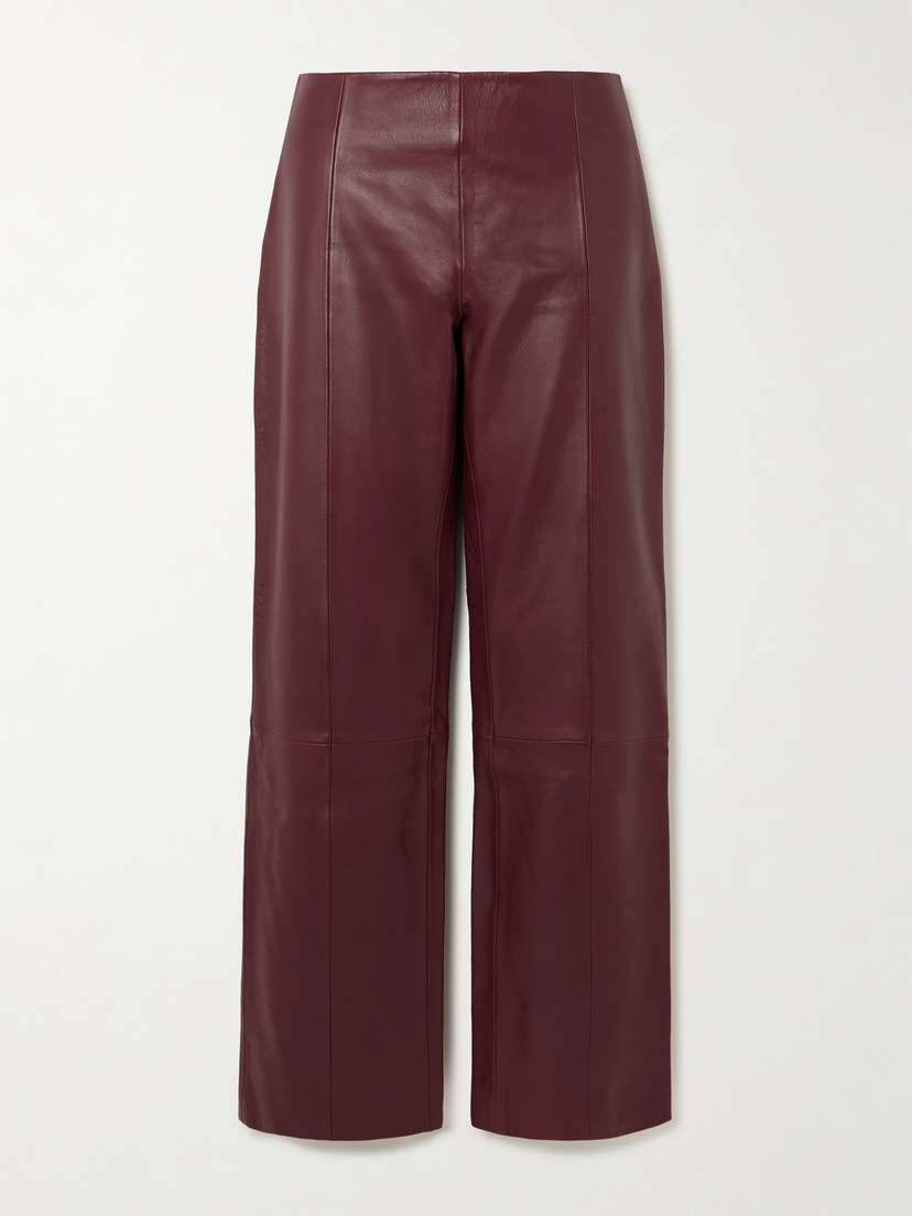 St. Agni Leather Straight-leg Pants