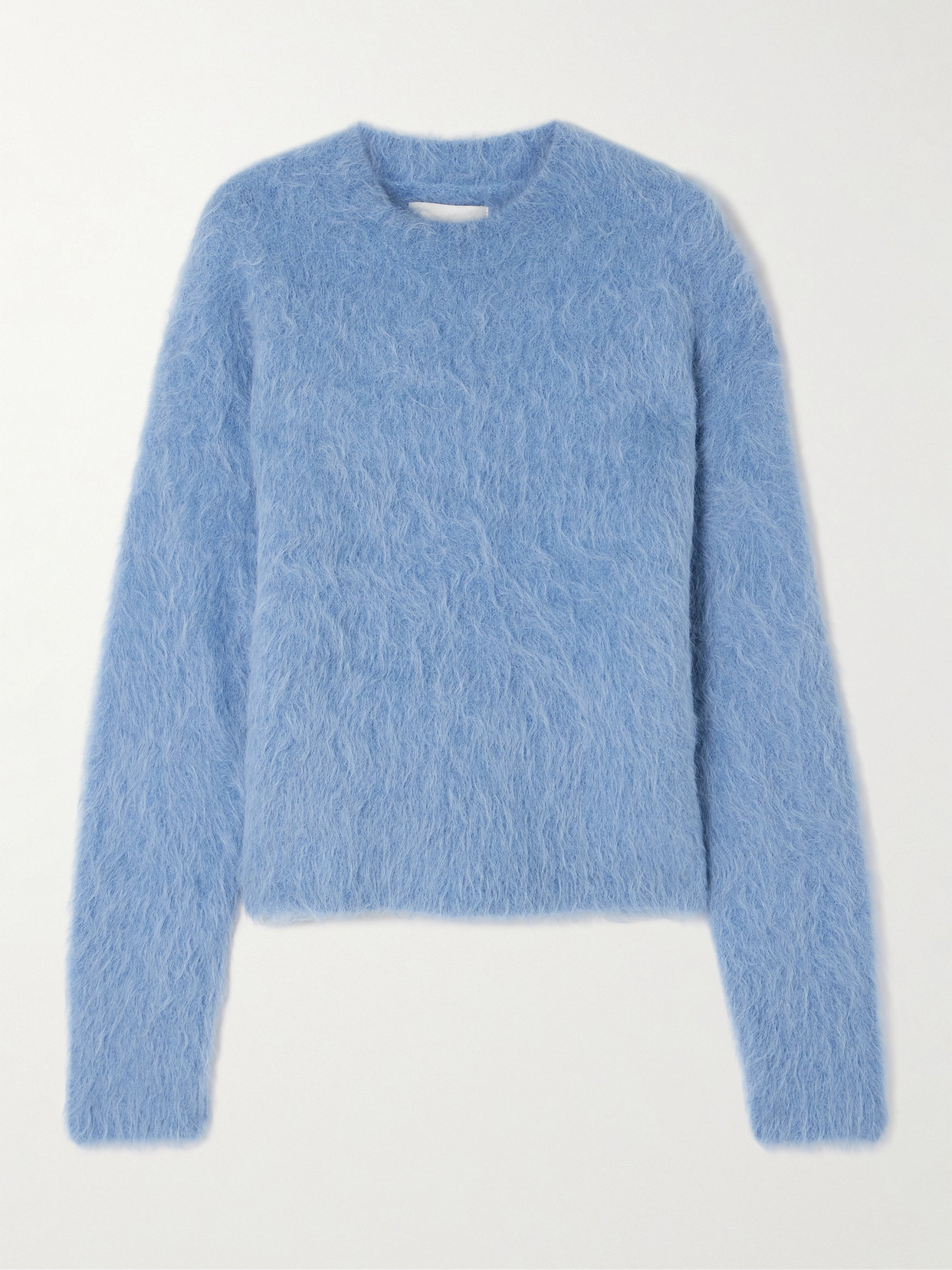 St Agni Brushed Alpaca-blend Sweater In Blue