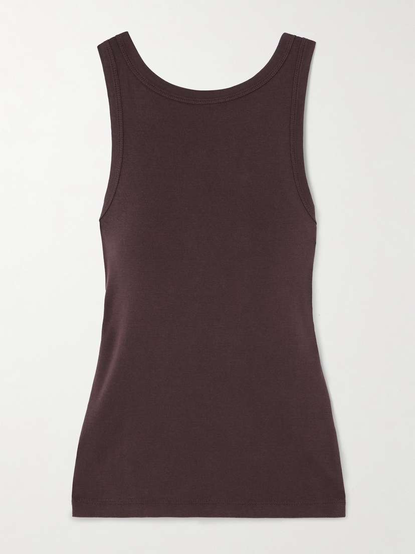 St. Agni Ribbed Organic Cotton-jersey Tank - x large