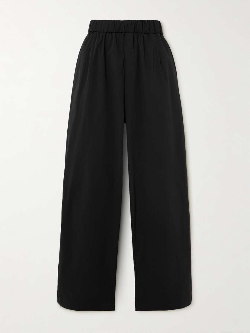 St. Agni Crinkled Cotton-blend Wide-leg Pants